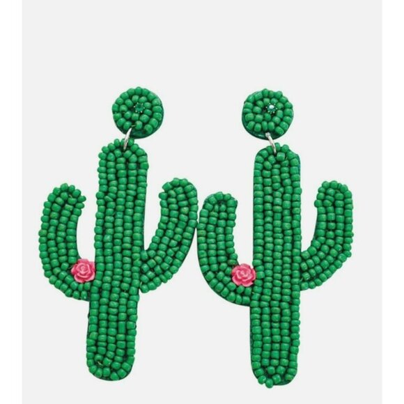 NEW - SERRA - Cactus Dangle Earrings (SKU: 0177) - Picture 4 of 4